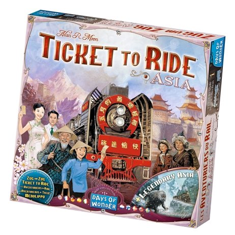 Ticket to Ride Asia Map - 824968117736 - Ticket to Ride - Days of Wonder - The Little Lost Bookshop