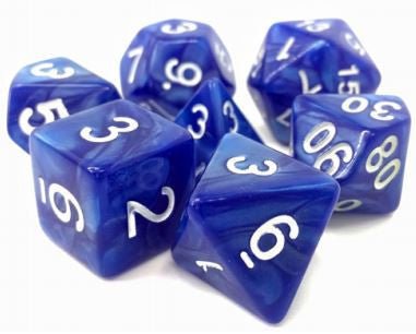 Tmg Dice Blue Pearl Opaque (Set Of 7) - 9781947941694 - Dice - VR - The Little Lost Bookshop