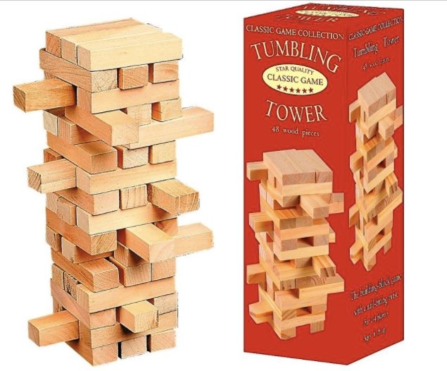 Tumbling Tower: Classic Wood - 028672742318 - Game - Classic Game Collection - The Little Lost Bookshop